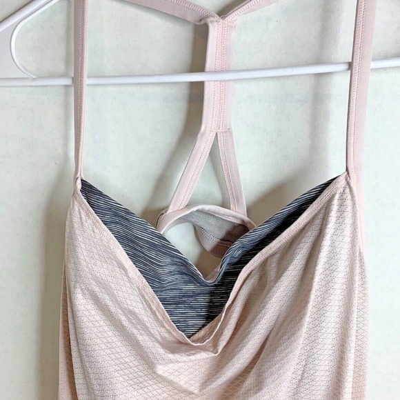 Lululemon Womens Sz 4 Tank Pink CYB LW Mesh Loose Body Fitted hip crossb… - Picture 7 of 11